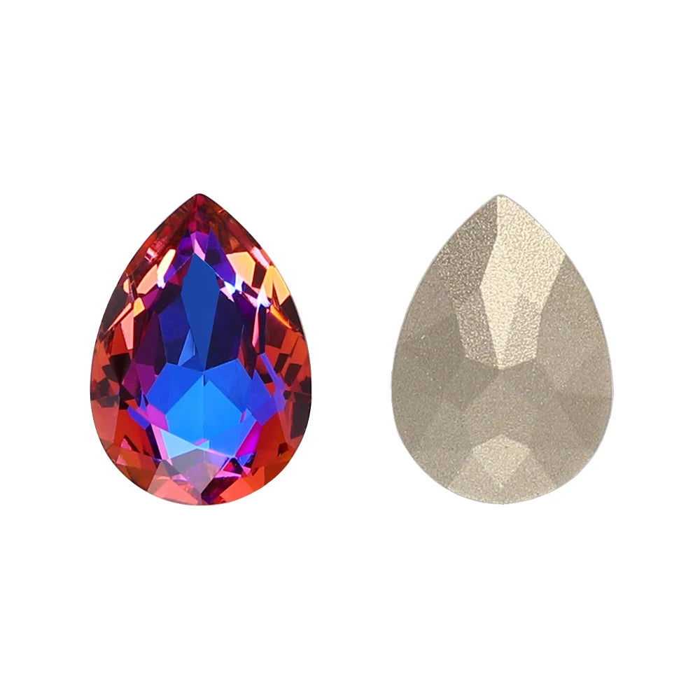 Factory Direct Effect Color New Design K9 Glass Top Quality Crystal Point Back Drop Shape Rhinestones for Clothing Accessories