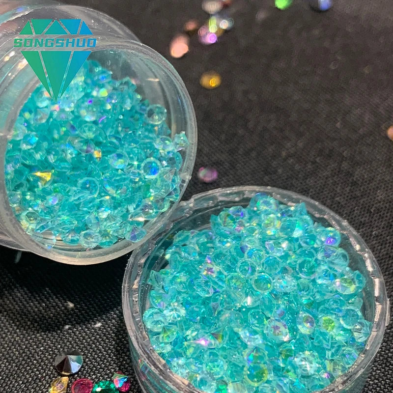 Wholesale 3mm Resin Rhinestone Loose Rhinestone Point-back Crystal Nail Art DIY Decoration Rhinestone