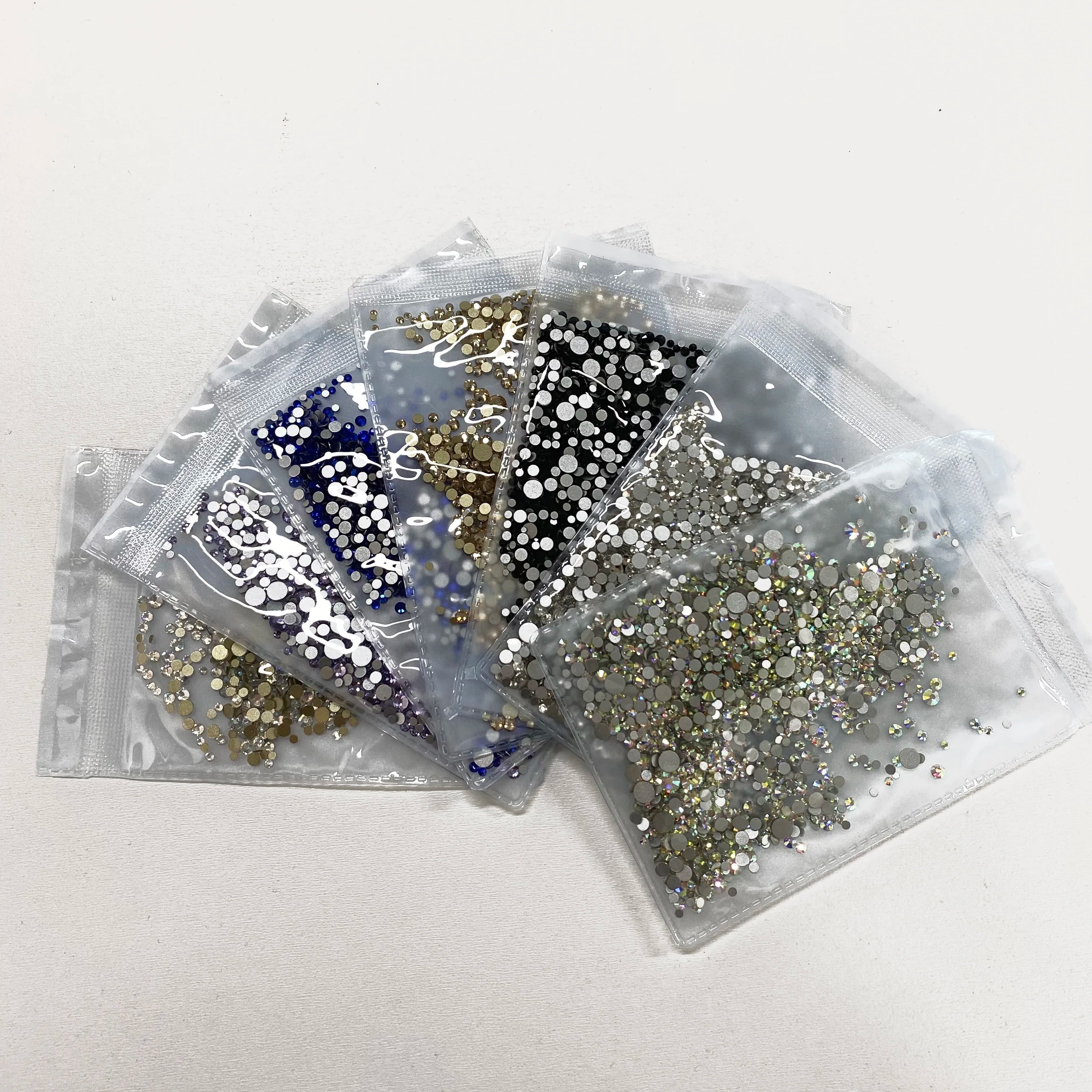 QIYI Factory Wholesale Mixed Size Ss4-ss20 Bling Crystal Rhinestones Bulk for Decorative Nail Art