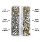 Wholesale SS6 SS10 SS16 SS20 SS30 6 Grid Mix Size Clear AB Rhinestone Hotfix Rhinestones for Costumes
