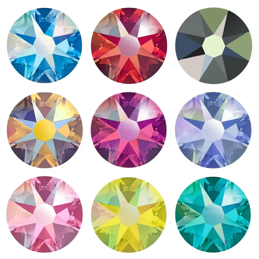VDD 163 for Magic Green SS4-SS30 Glass Rhinestones Crystal Flatback Strass Glitter Stones for DIY Nail Art & Bag Decorations