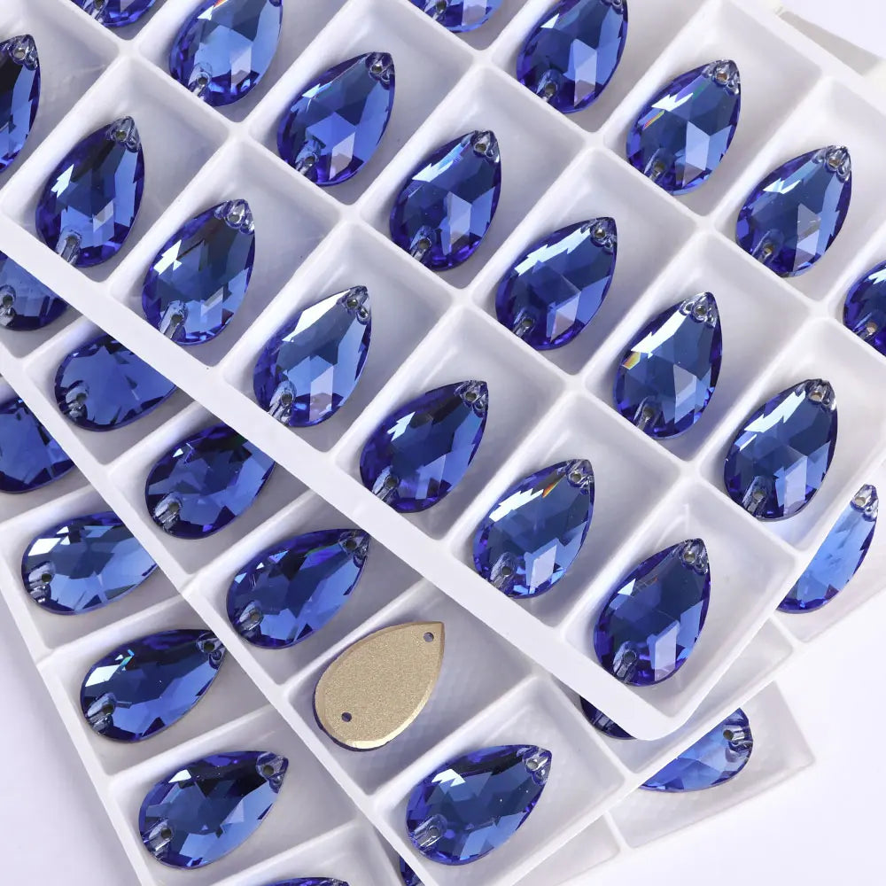 Wholesales Customize New Trend Drop  Shapes Colors Crystal Beads Sewing-On Rhinestones for Jewelry Clothes