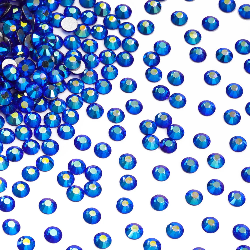 SS6-SS30 Wholesale Small Bag Non Hotfix Glue on 4A+ Quality Rhinestones Glass Crystal Flatback Regular Cut for Nail Art