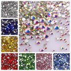 Wholesale Custom Ss4-ss20 Mix Size Rhinestone Non Hotfix Flat Back Rhinestones Bulk Crystal for Nair Art Decoration