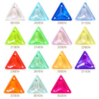 Triangle 80+Colors Sew on Rhinestones 3270 Glass Fancy Glass Flat Back Bling Bling Diamond Stone for Fashion Jewelry Clothes