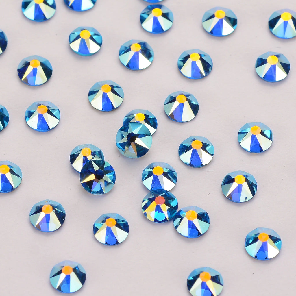 Wholesale Rhinestone 2088 Round Shape 16 Cut Faces High Quality Non Hotfix Crystal AB Rhinestone for Garment Decorations