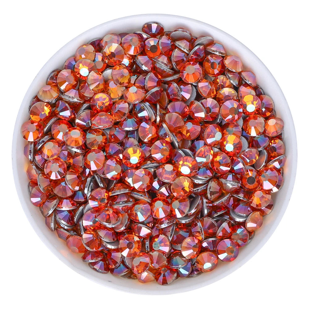 QIYI  SS30-SS60 1130-1187 14400pcs Non Hot Fix Flat Back Factory Wholesale High Quality Durable Glass Rhinestones for Girls