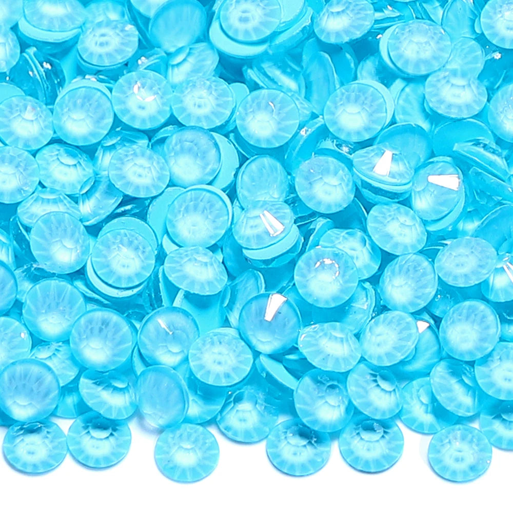 Blue Colors Glass Bling Crystal Wholesale Rhinestone Non Hotfix Flat Back Crystal Glass  for Clothing Accessories