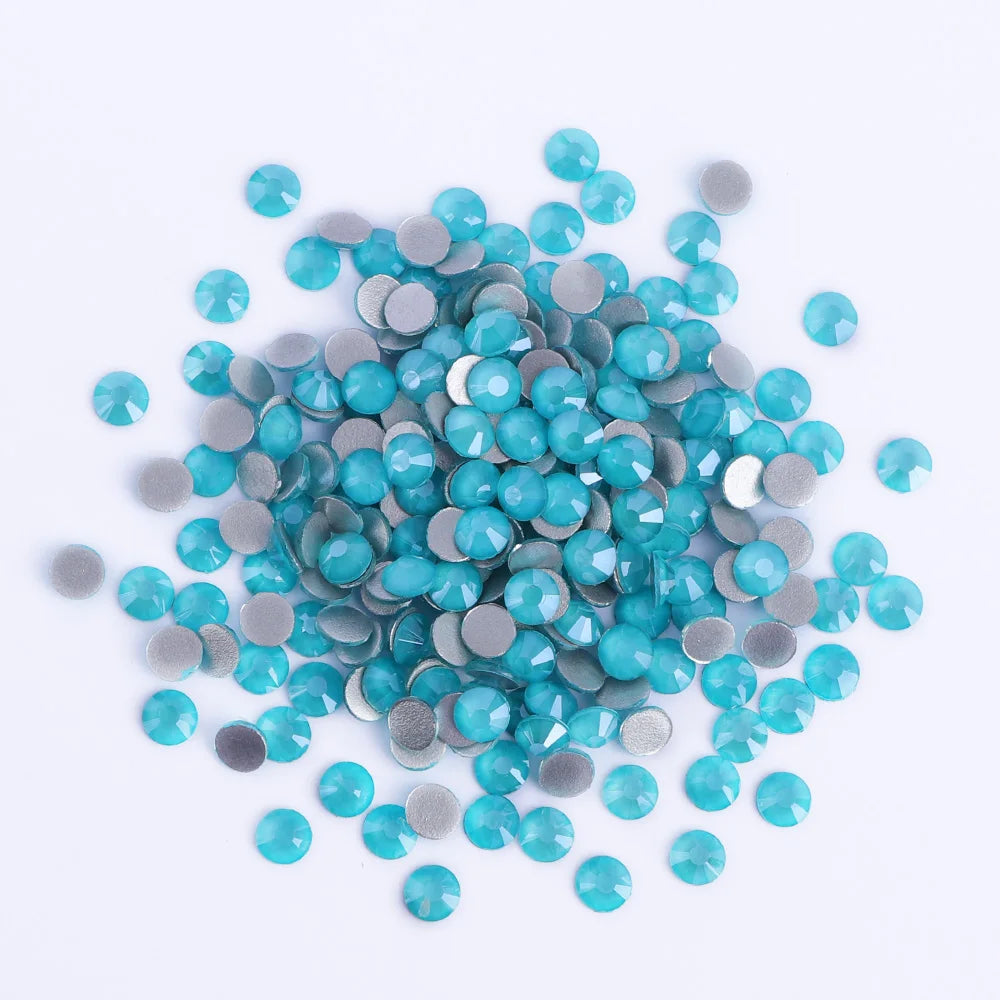 QIYI Wholesale Fashion Neon Color Luxury High Quality Ready to Ship Sliver Back Mocha Rhinestone for Decorating Garment Nail Art