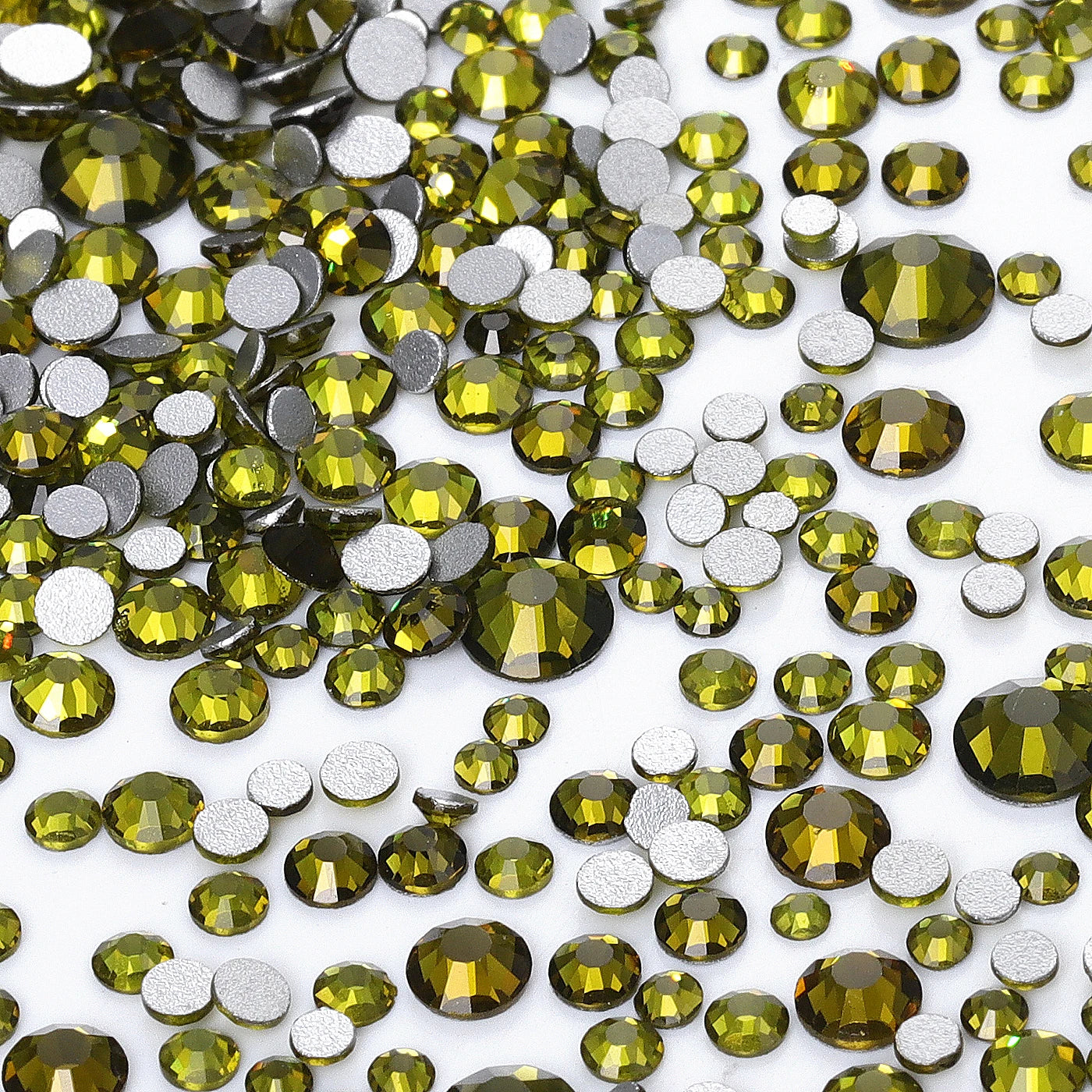 QIYI Wholesale Mixed Size Ss3-ss20 Crystal Rhinestones  Non- Hotfix Round Loose RhinestonesBulk for Decorative Nail Art Crafts