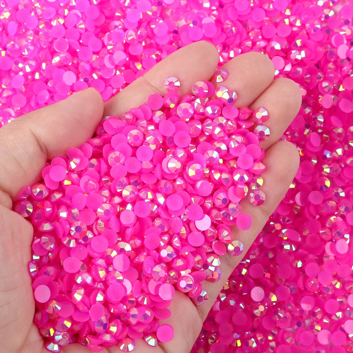 Hot Selling ABcolor 3mm Flat Back Crystal Rhinestone With Multiple Color Options, Circular Resin Rhinestone Nail Diamond Jewelry