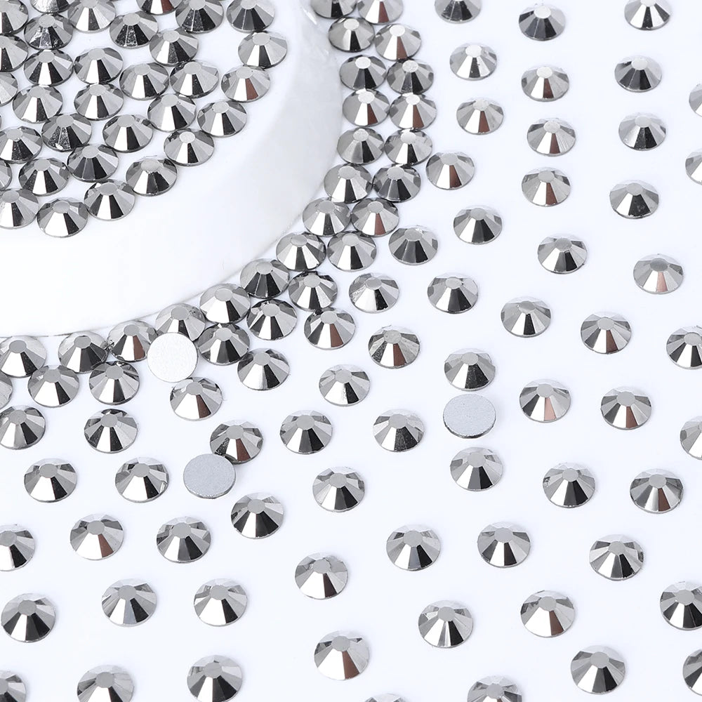 QIYI Wholesale 14400pcs Bulk Package Flatback Rhinestones Glitter Bling Glue on Luminous Rhinestones for Accessories