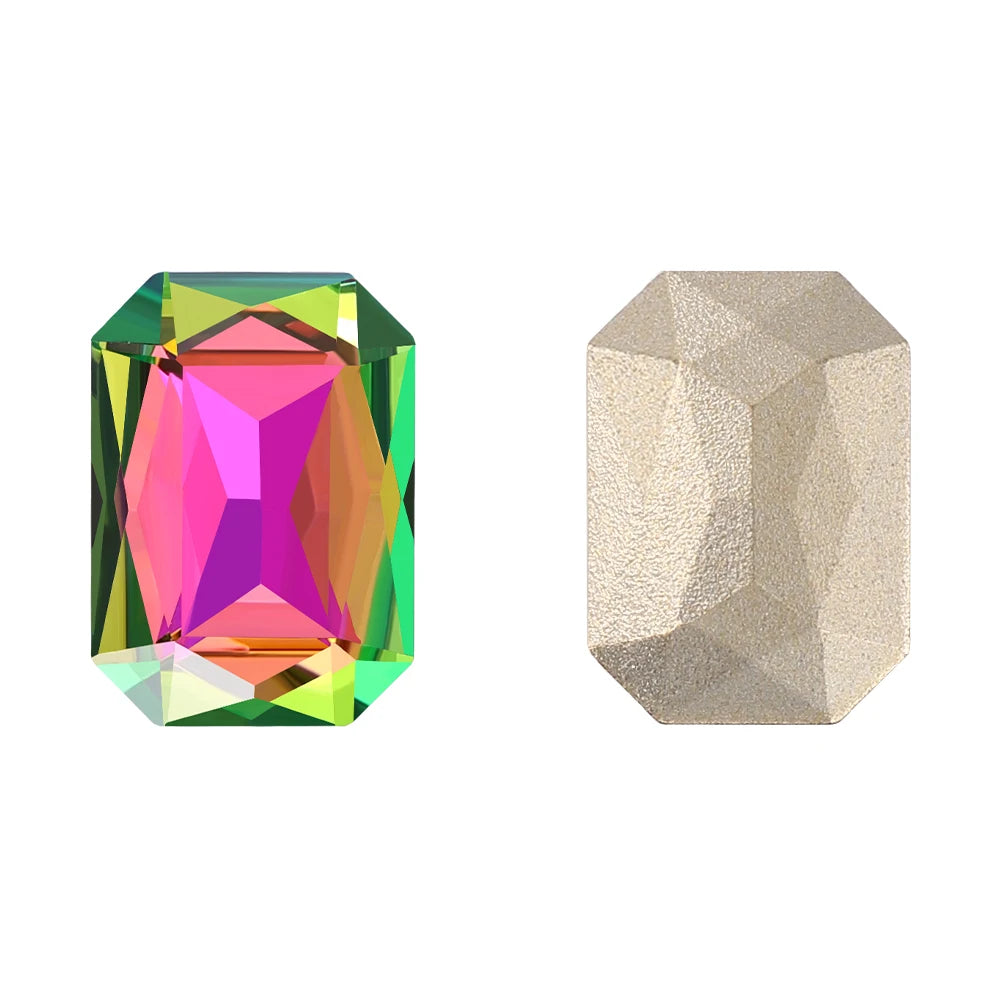 QIYI K9 Glass Grade AAAAAA Loose Rhinestones Maxi Cushion Octagon Point Back Stones