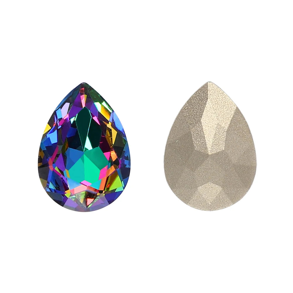 Qiyi 2024 New Arrival Innovative Design K9 Glass Top Quality Crystal Point Back Drop Shape Rhinestones for Clothing Accessories