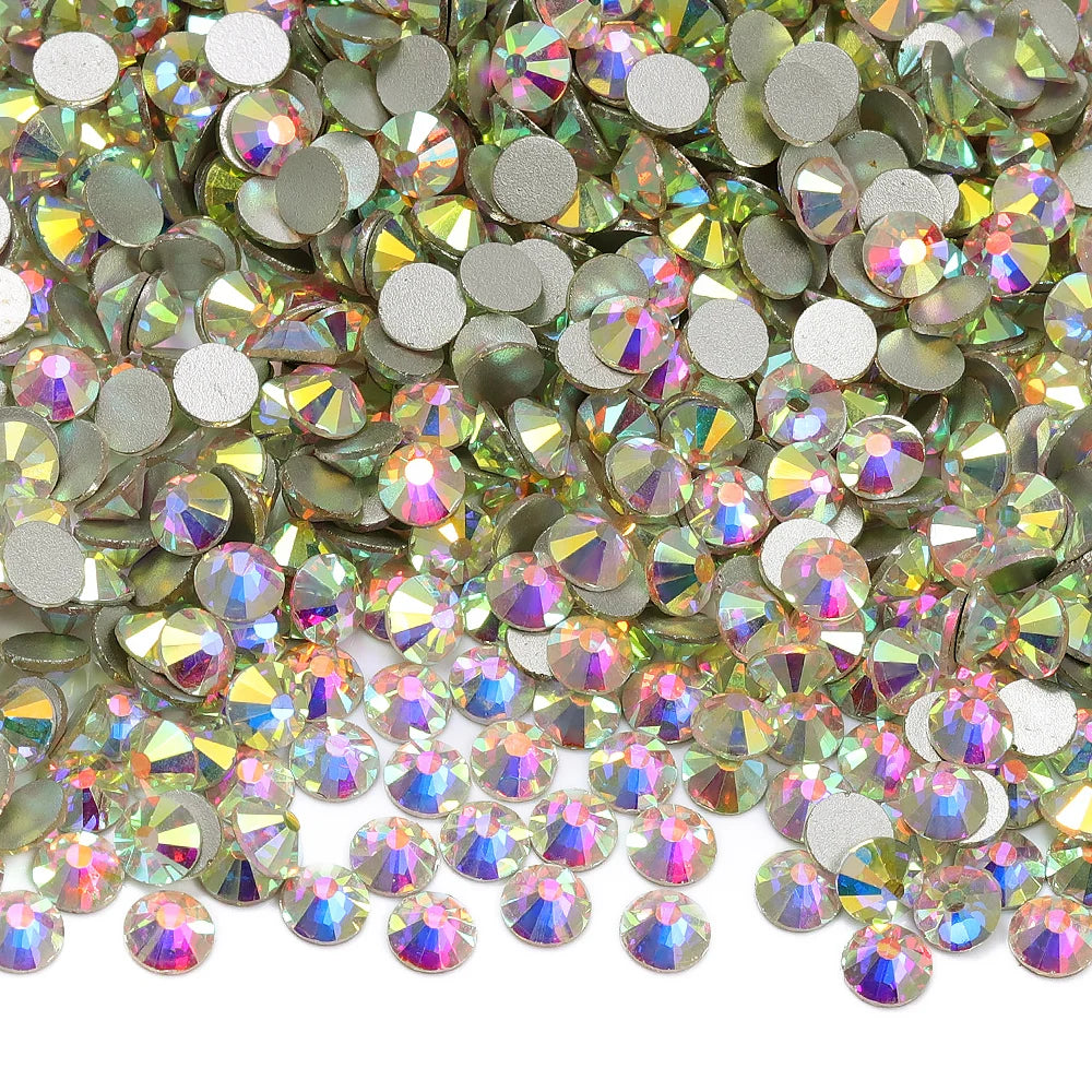 Newest Glass Rhinestones Non HotFix Flatback Rhinestones Bling Shine Bright Bulk Cup Rhinestone for Clothing Accessories