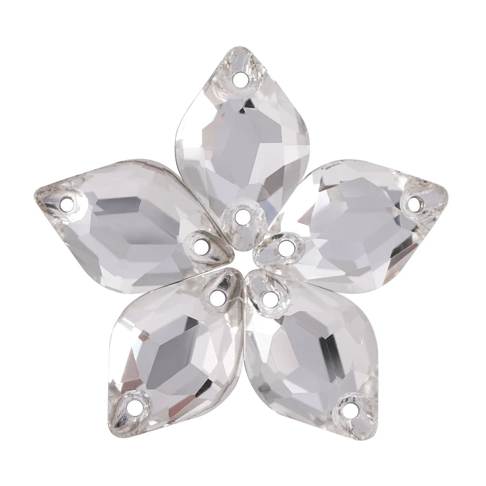 Wholesale Lemon AB Crystal Bling Custom Sew-on Rhinestones 5A Quality FlatBack 2 Holes Sewing Stones Bling Wedding Decoration