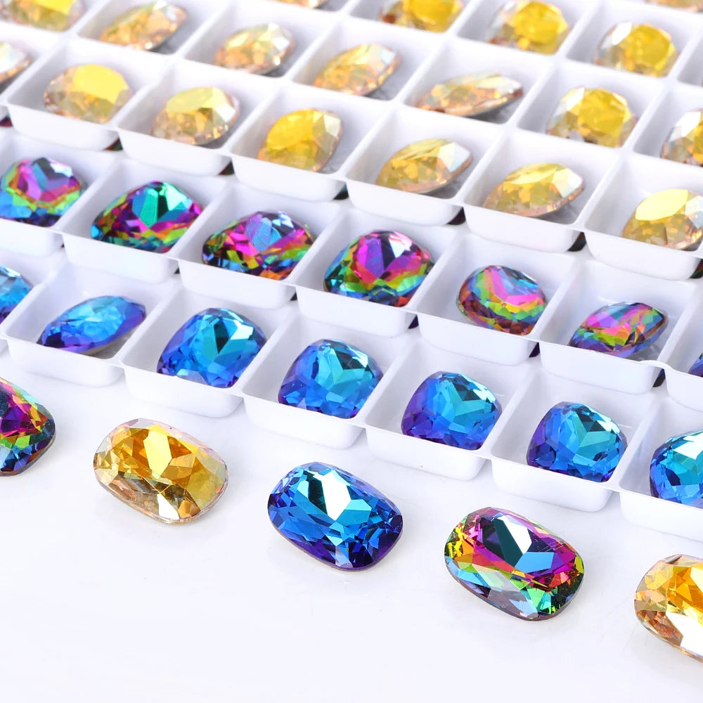 4568 Qiyi Innovative Design Classical Baguette Fancy Stone Top Quality Grade 6A K9 Glass Point Back Stones for DIY Decoration