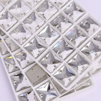 QIYI 3240 High Quality K9 Glass Crystal Rhinestones Glass Beads Triangle Sew-on Crystal Stones for Wedding Dress Bags Shoes