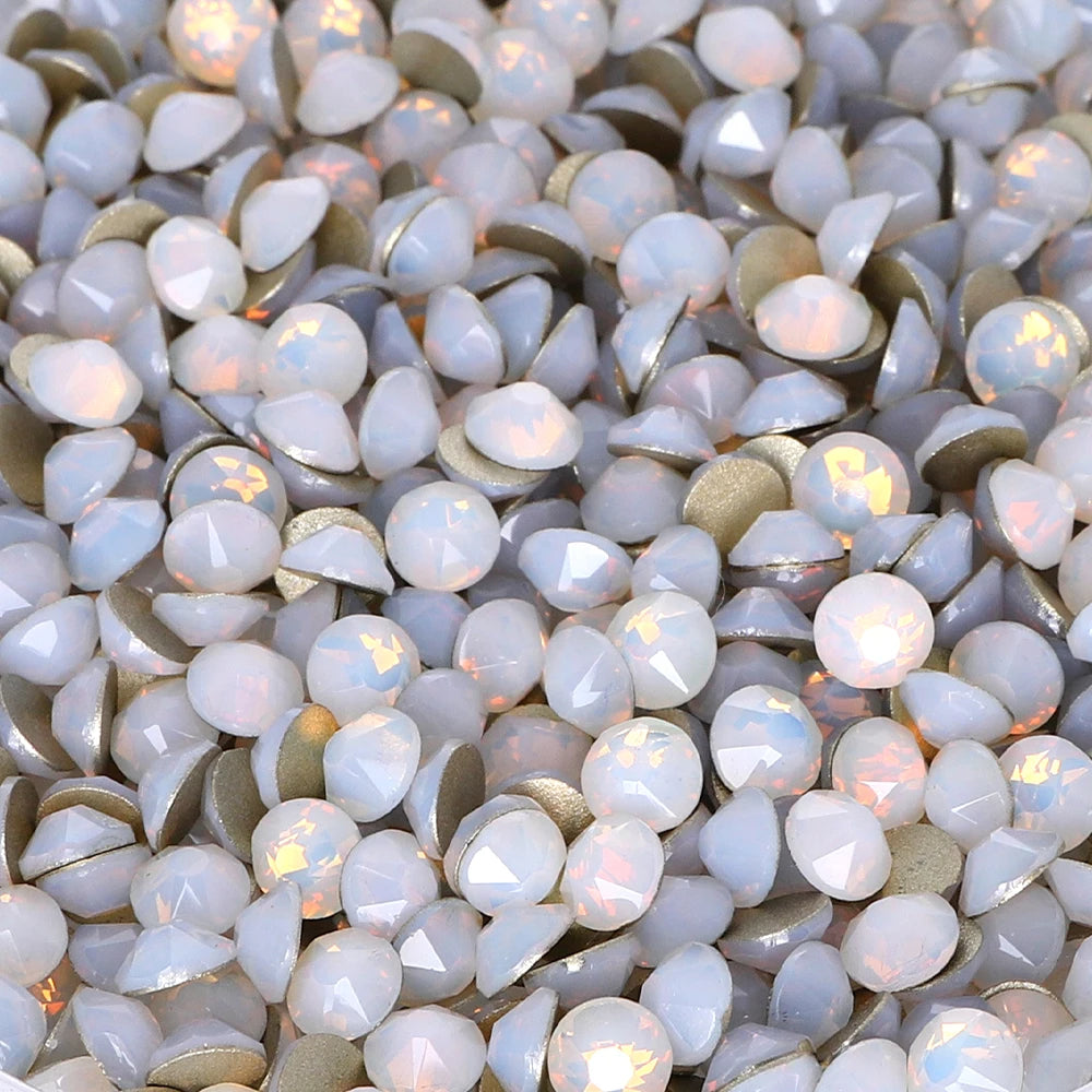 QIYI Factory Direct Wholesale 2088 Non Hot Fix 12 Facets Multi Colors Size Flat Back High Quality Glass Loose Rhinestones