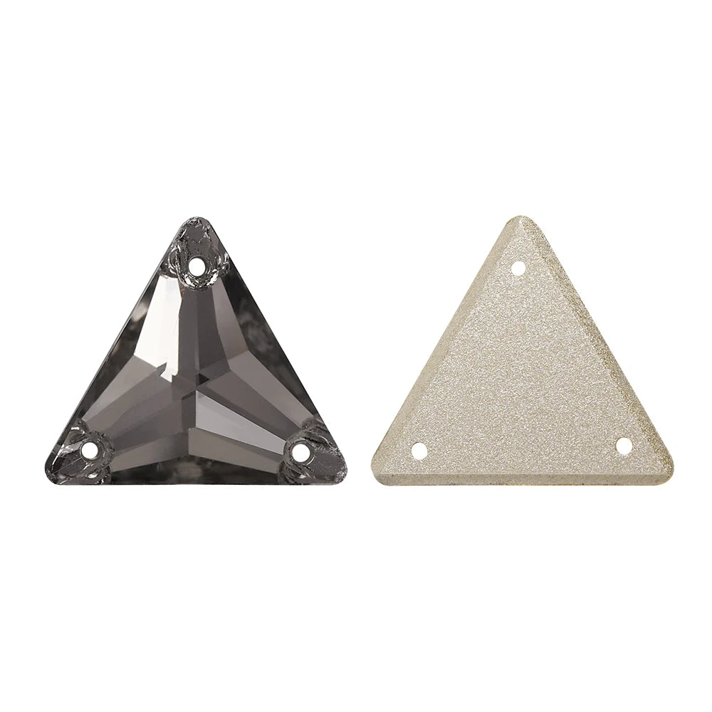 Triangle 12mm 16mm 22mm 80+Colors Sew on Rhinestones 3270  Flat Back Bling Bling Diamond Stone for Fashion Jewelry Clothes
