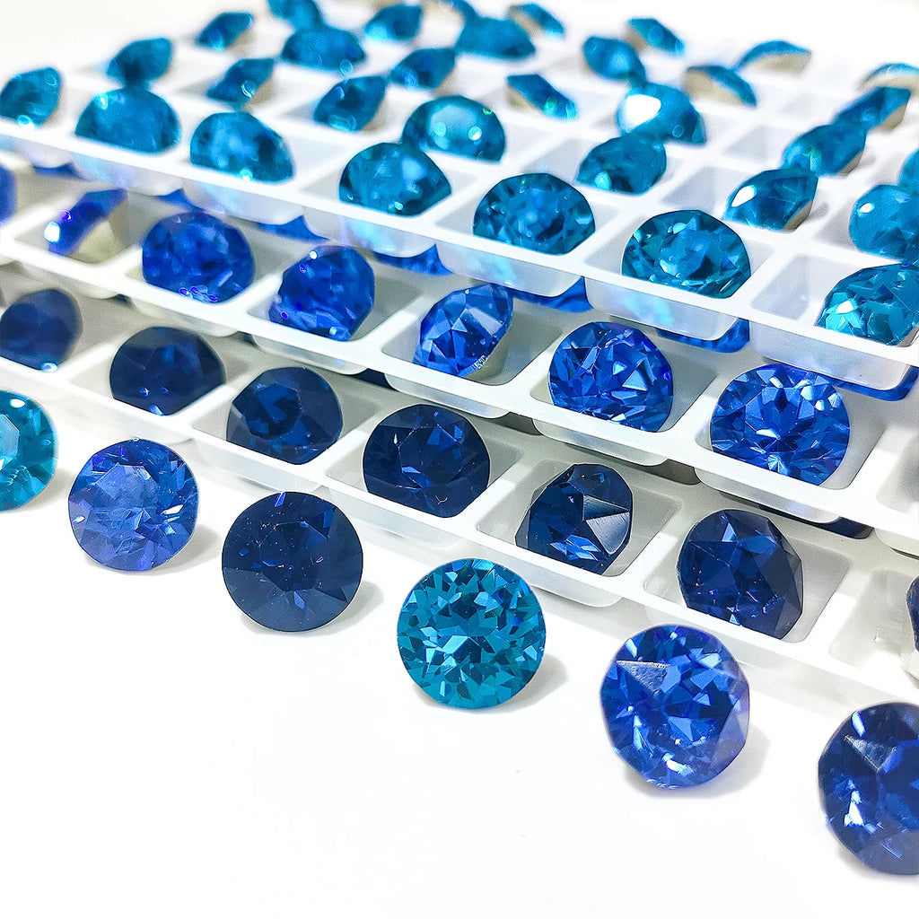 QIYI 2024 Fashion Wholesale Clear Colors Shimmer Luxury Top Quality K9 XIRIUS Chaton Pointback Rhinestone for DIY Garments