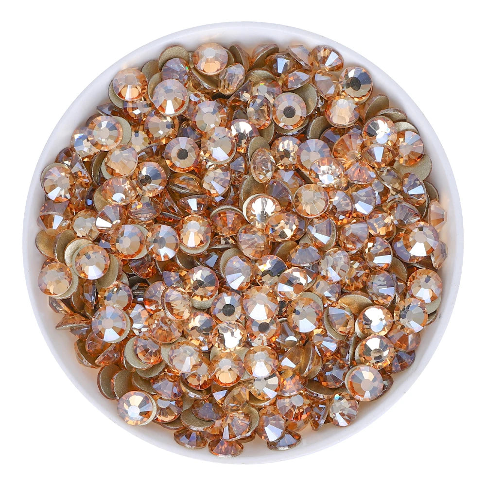 QIYI 1130-1187 SS30-SS60 Non Hot Fix Flat Back Factory Direct Wholesale High Quality Durable Glass Crystal Rhinestones for Girls