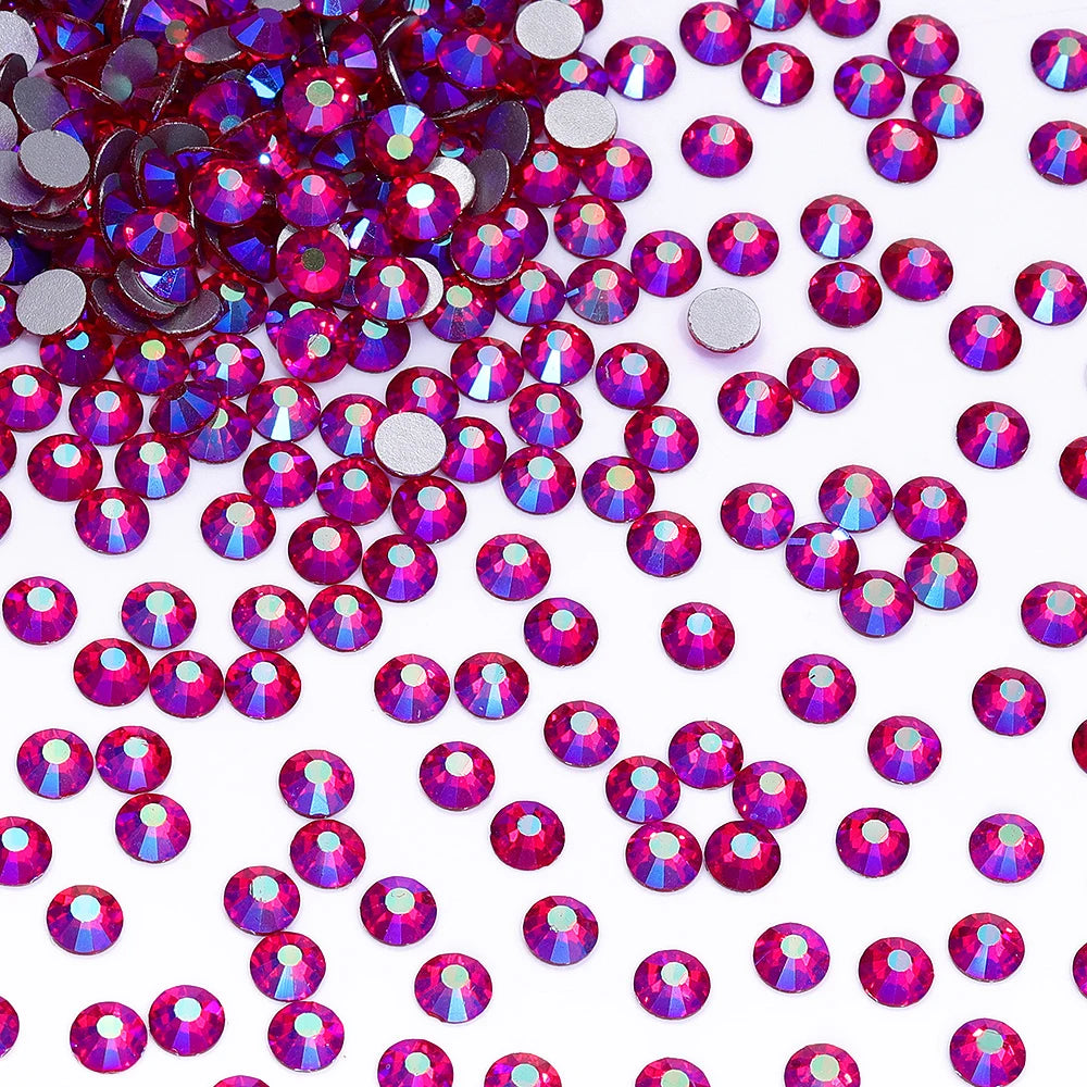 Factory Wholesale Big Bag Non Hotfix Rhinestones SS6-SS30 Glass Crystal Flatback Regular Cut Rhinestones for Nails Art