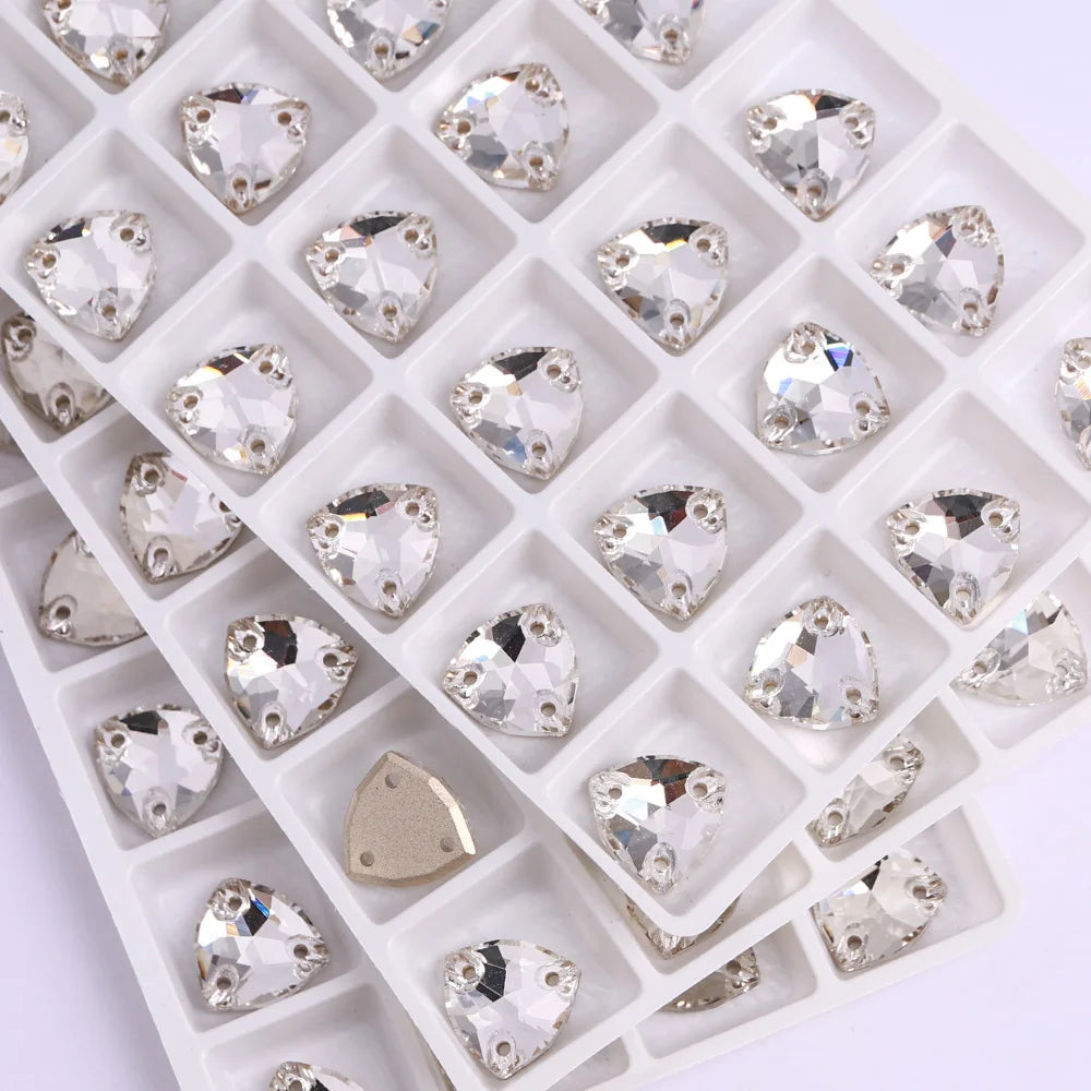 QIYI Brand New Product Explosion 55+ Colors 12*12mm/16*16mm/22*22mm High Quality Glass Sew-On Rhinestones (3272)