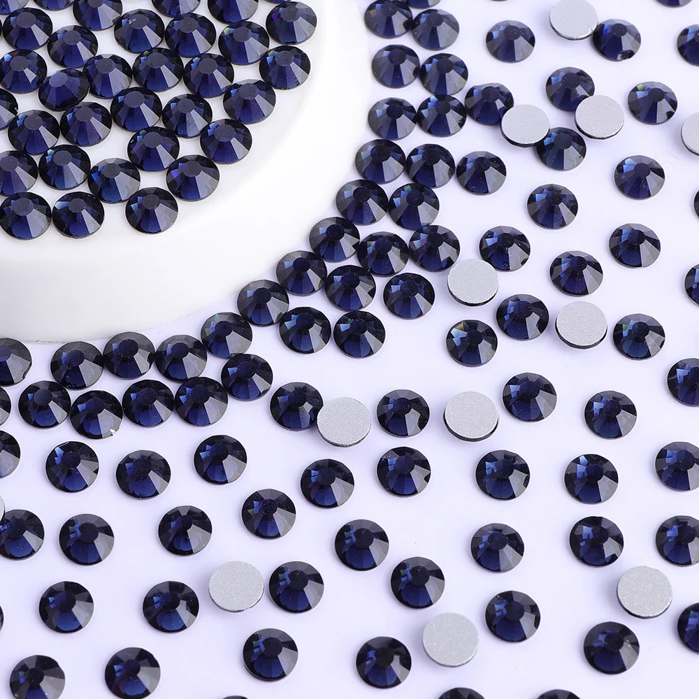 QIYI Wholesale 14400pcs Bulk Package Flatback Rhinestones Glitter Bling Glue on Luminous Rhinestones for Accessories