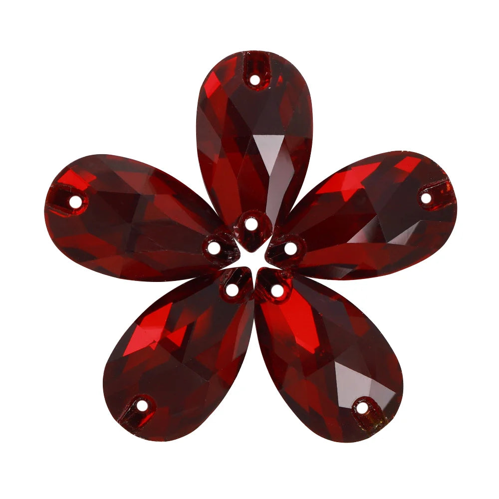 Wholesale  Drop Sew-on Stone K9 Crystal Flat Back  Rhinestones  Crystal for Sewing Glass Fancy Sew on Drop 3230