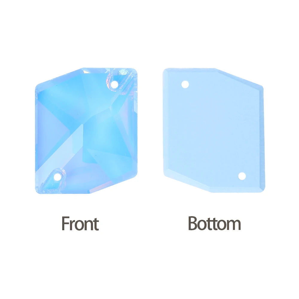 3265 Cosmic Shape 10*12mm/11*14mm/13*17mm/17*21mm Top Quality Durable Innovative Design Clear Glass Sew-on Rhinestones for DIY