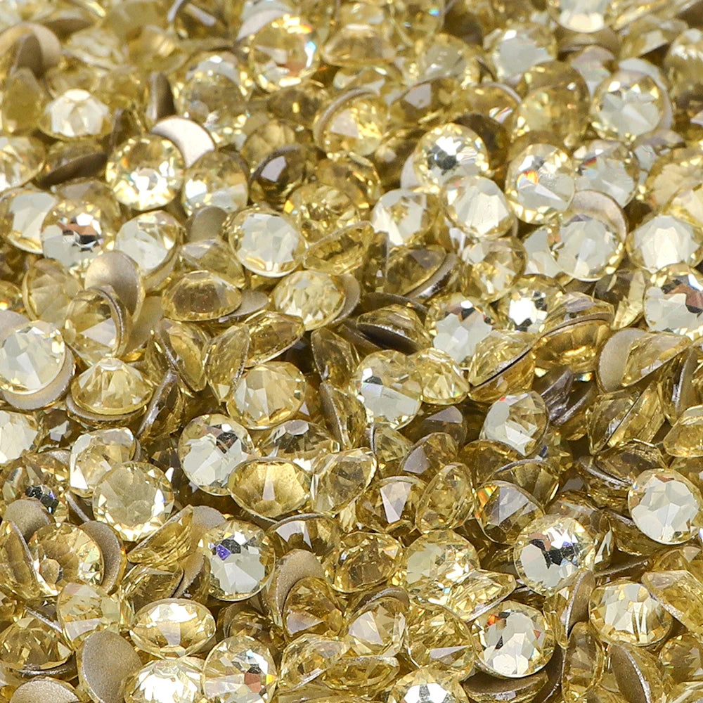 QIYI Factory Direct Wholesale 2088 Non Hot Fix 12 Facets Multi Colors Size Flat Back High Quality Glass Loose Rhinestones