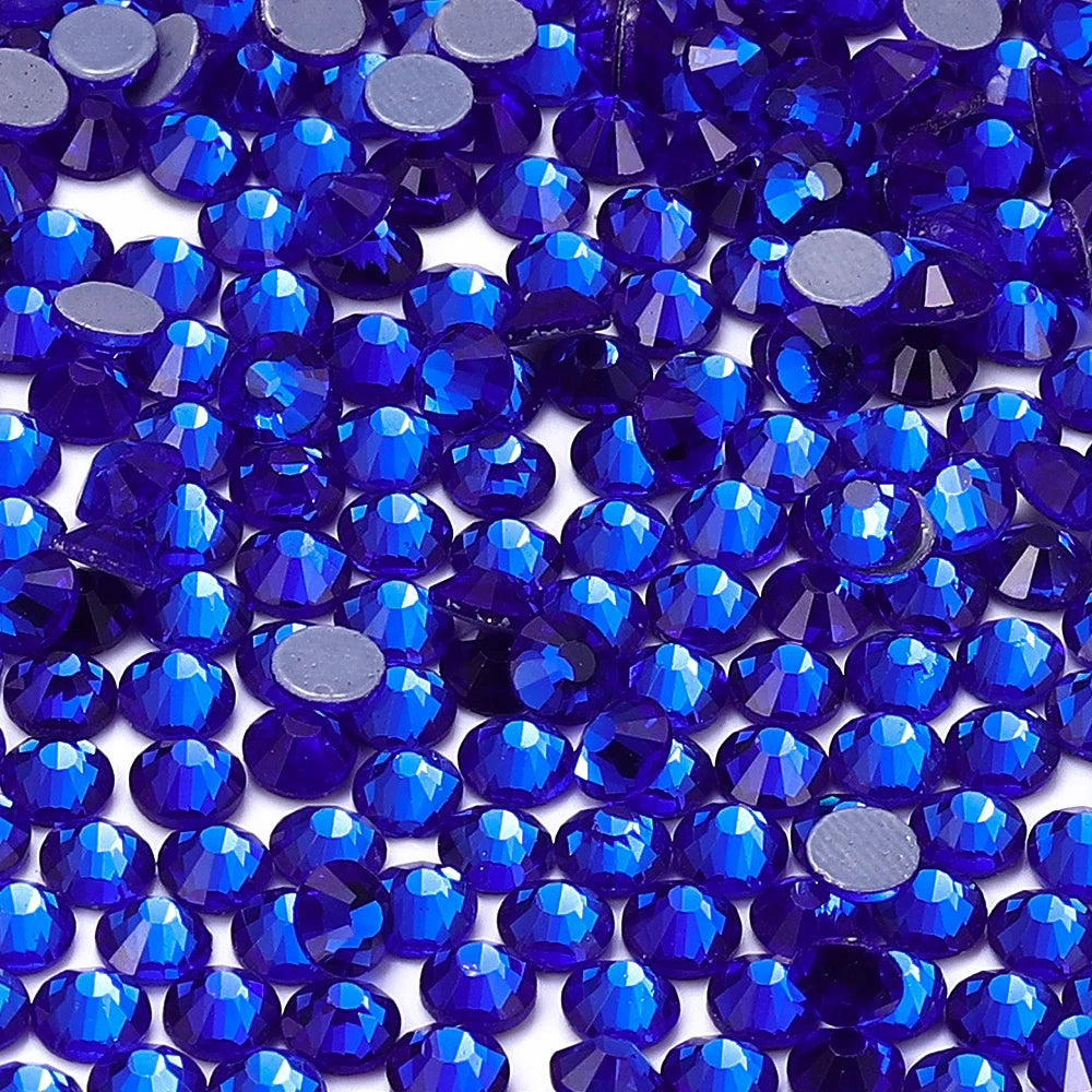 Wholesale 60Colors Hotfix Glass Crystal Rhinestone Flat Back Round Hotfix Crystal Stone Delicate for Clothing Accessories