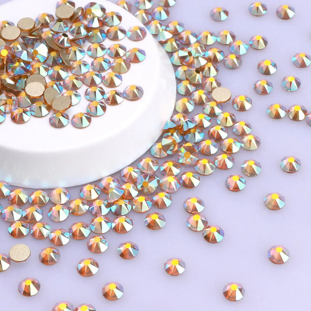 High Quality Big Pack 16 Cut Facets Rhinestone 14400 PCS Crystal AB Non Hot Fix Flatback Rhinestones for Dress