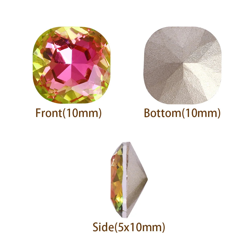 2024 Top Selling Product Popular Design Eco-friendly Materials K9 Glass High Quality Long-lasting Durability Point Back Stones