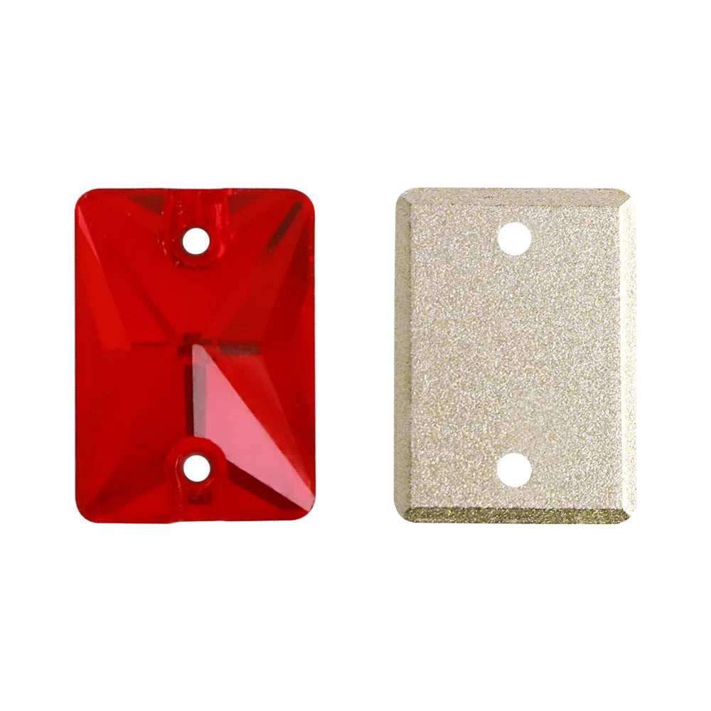 QIYI Multi Colors and Size Rectangle Sew-on Stone for Choice Clear Glass Flat Back Top Quality Sew on Rhinestones (3250)