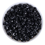 Jet Black Nail Art High Quality Glass Stones Flat Back Regular Cut 12 Facets Round Shape Crystal Rhinestones for Crafts