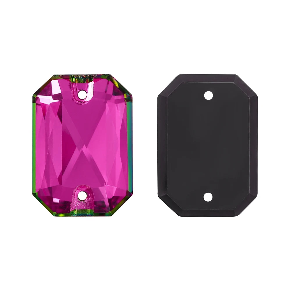 60+Colors Emerald Cut Sew on Rhinestones for Dancing Dress Accessories High Quality K9 Glass  for Jewelry Accessories
