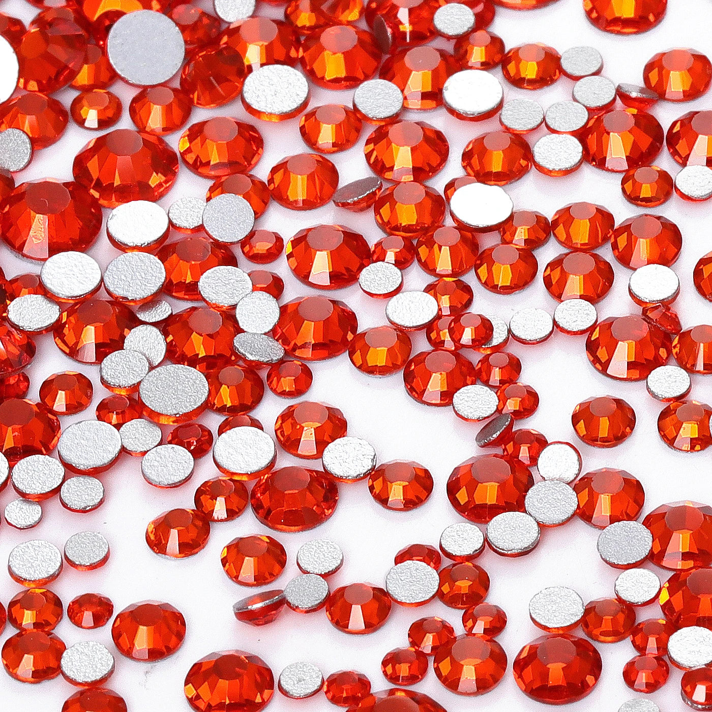 QIYI Wholesale Mixed Size Ss3-ss20 Crystal Rhinestones  Non- Hotfix Round Loose RhinestonesBulk for Decorative Nail Art Crafts
