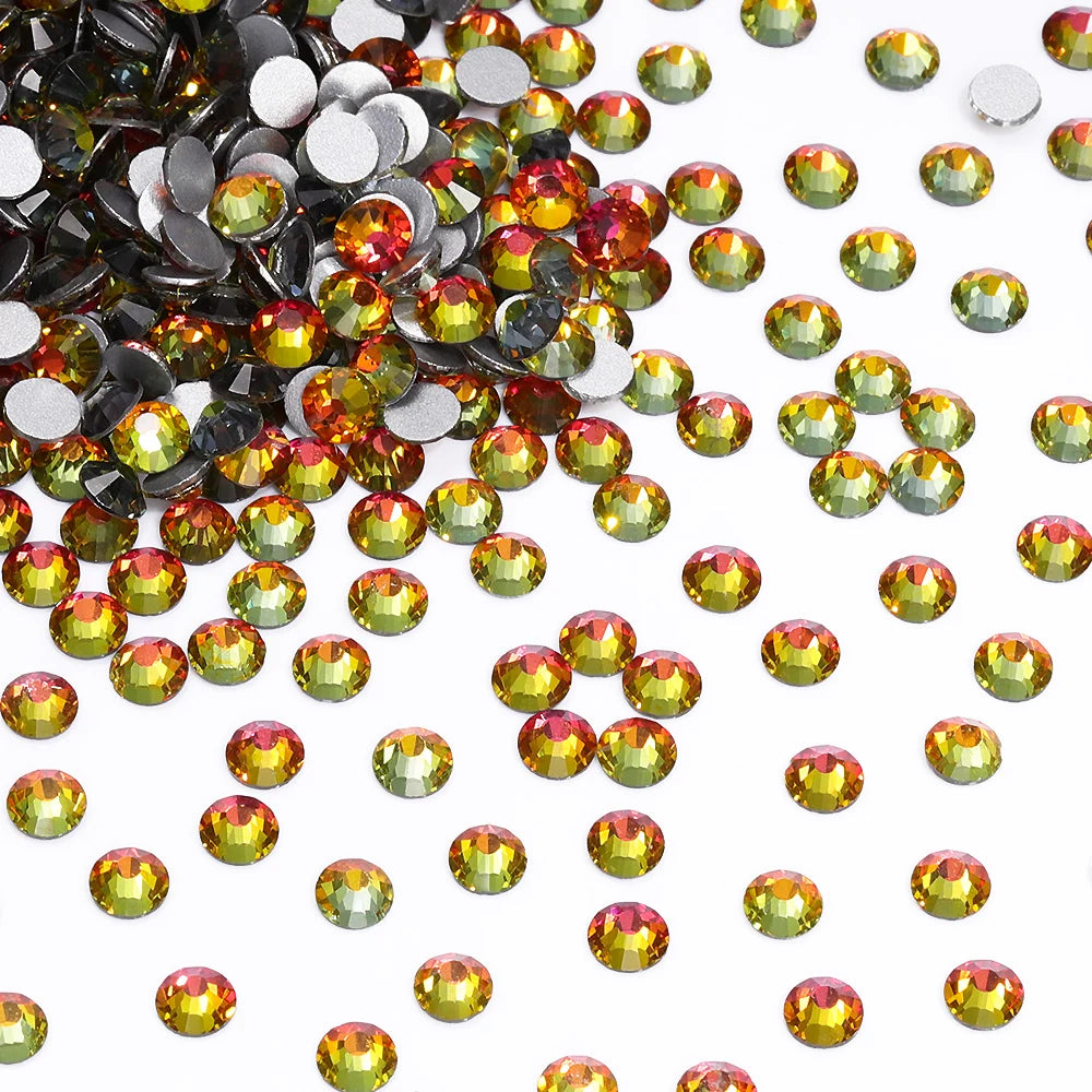 Wholesale Over 200 Colors Non Hotfix Rhinestones SS6-SS30 Glass Crystal Flatback Regular Cut Rhinestones for Shoes and Nails Art
