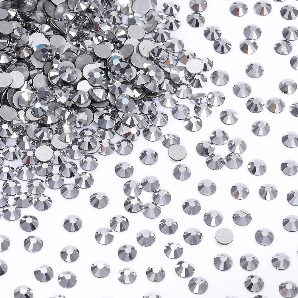 Wholesale Over 200 Colors Non Hotfix Rhinestones SS6-SS30 Glass Crystal Flatback Regular Cut Rhinestones for Shoes and Nails Art