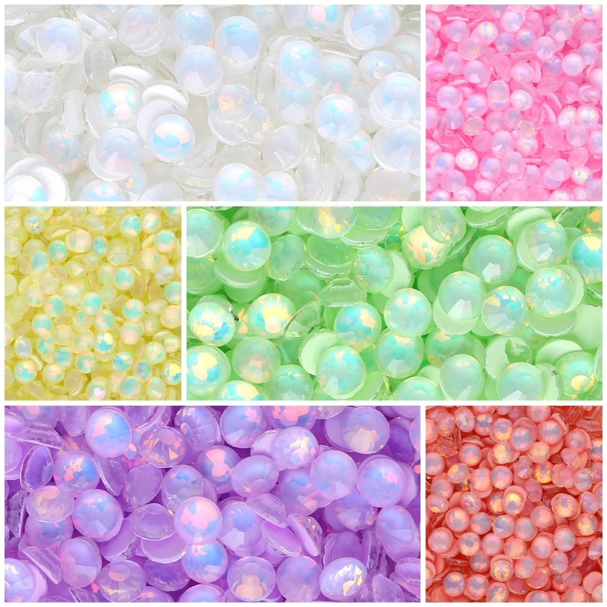 QIYI Mocha Opal Series Bright Shining Colors High Quality Glass Loose Rhinestones Grade AAAAAA 12 Facets for Garment Decoration