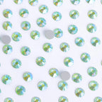 QIYI Hot Selling High Quality Multi Sizes Fashion Green Line Non Hofix Glass Flat Back Rhinestone for Decorate Garment Nail Art