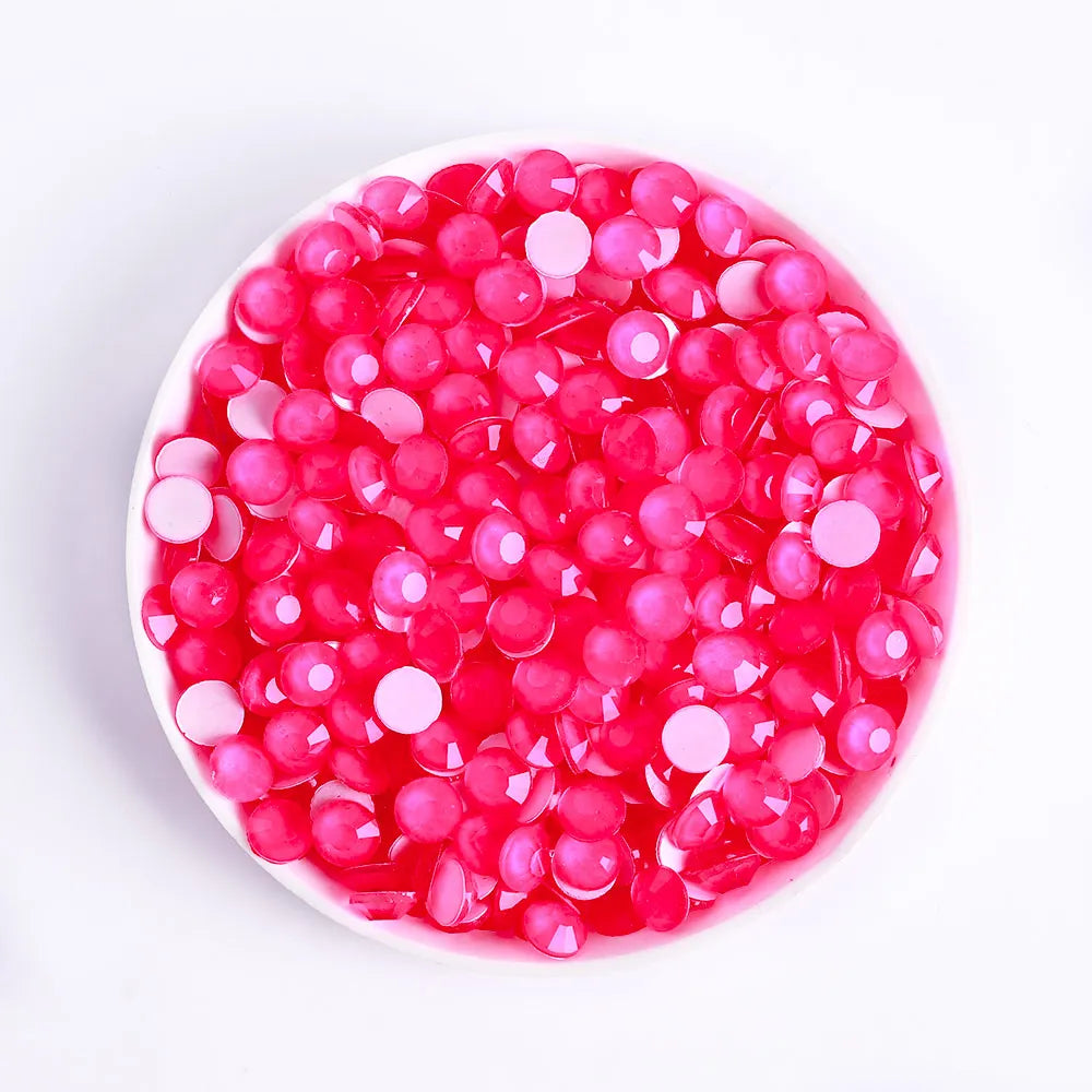 Luminous  Neon Color Glass Flatback Rhinestones SS6-SS30 3D Charm Gems DIY Manicure Nail Art Decorations
