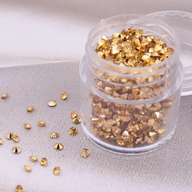 High Quality Bulk Fine Glass Epoxy Resin Nail Sequins Glitter Small Clothing Accessories Rhinestones Type