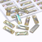3250 Wholesale Rectangle  Cosmic  4*8/6*18/7*21/8.5*26mm Crystal Glass Sew-on Rhinestones Flatback or Clothing Decoration