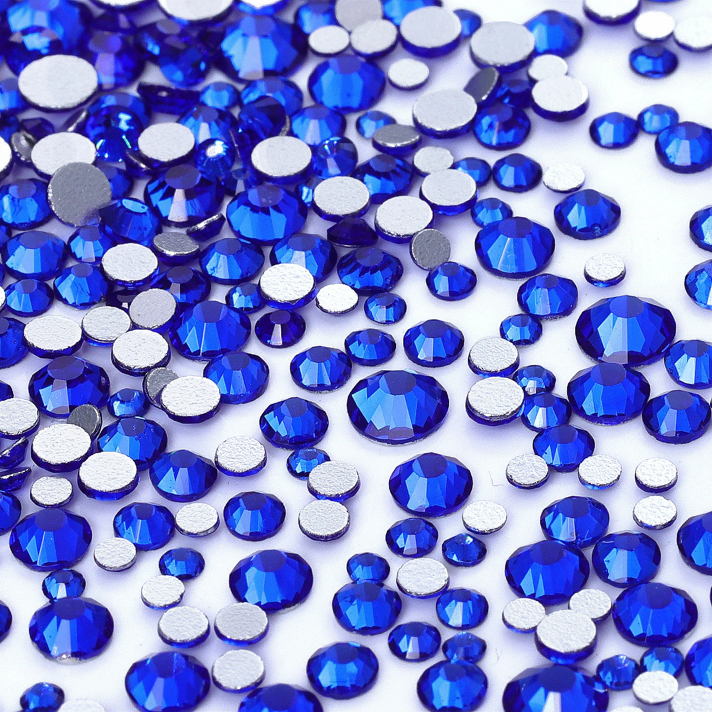 QIYI Wholesale Mixed Size Ss3-ss20 Crystal Rhinestones  Non- Hotfix Round Loose RhinestonesBulk for Decorative Nail Art Crafts