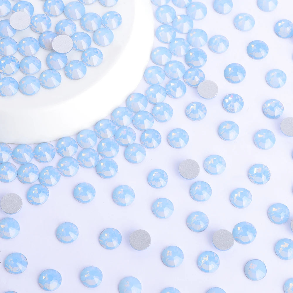 QIYI Hot-selling Product Glass Opal Crystal Flatback Bulk Glitter Non Hotfix Rhinestones Strass for Nail Art Decorations