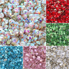 SS10-SS40 Colorful Non Hotfix Rhinestones Golden Base Flat Back Bling Glitter Glass Stones Crystal Strass Diamond for Nail