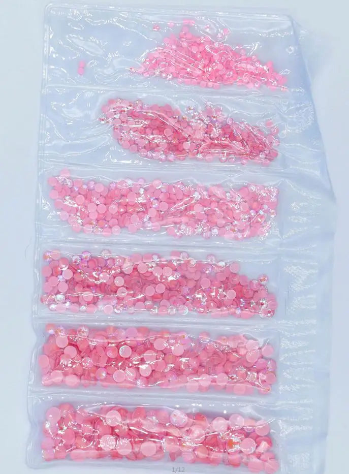 Fluorescent Luminous Mix SS6-SS20 Non Hotfix Neon Rhinestone Noctilucent Electric Nail Art Decorations